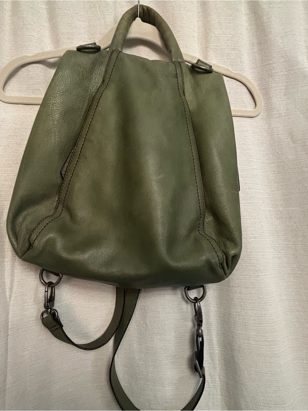 HOBO Olive Green Leather Backpack